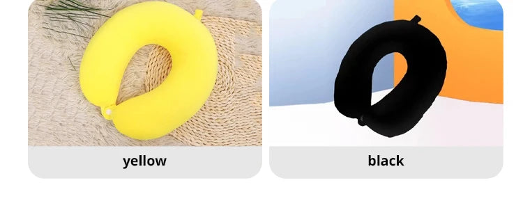Simple Plush U-shaped Pillow Driving Travel Neck Pillow Nap Pillow Comfortable to Relieve Fatigue