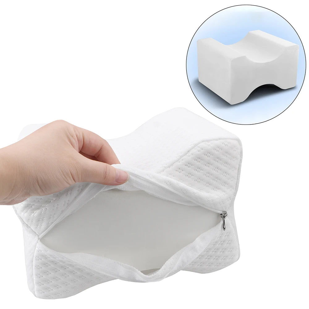 Memory Foam Knee Pillow – Leg & Hip Alignment Support (Side Sleepers)