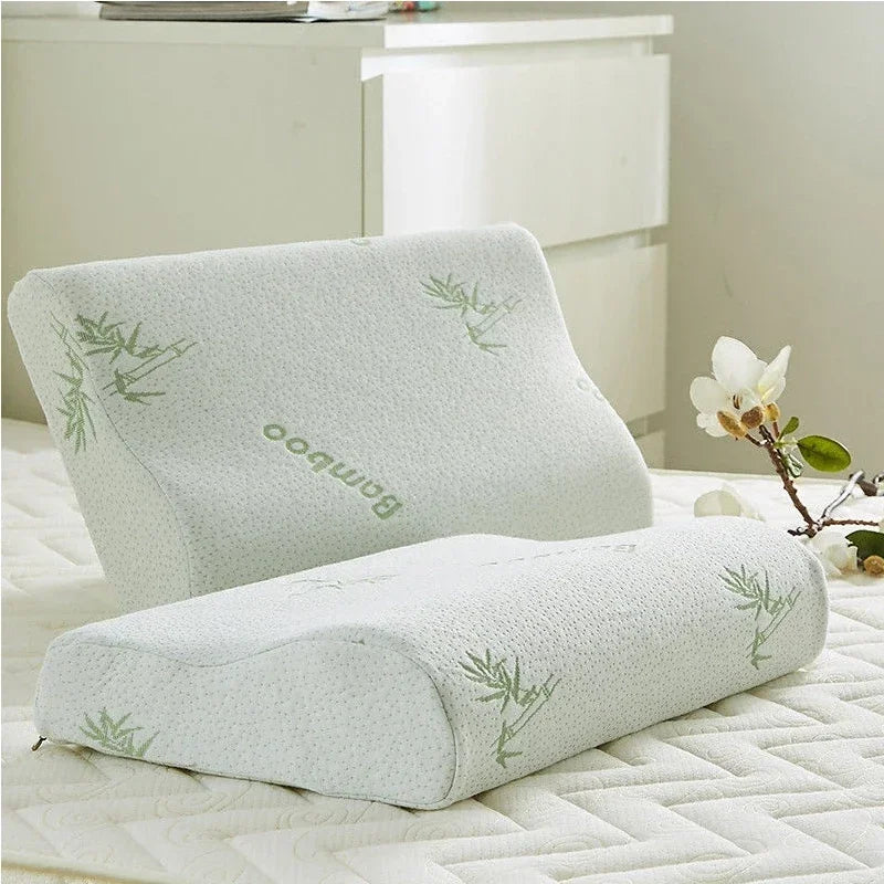 Bamboo Fiber Memory Foam Pillow – Orthopedic Neck & Spine Relief for All Sleepers