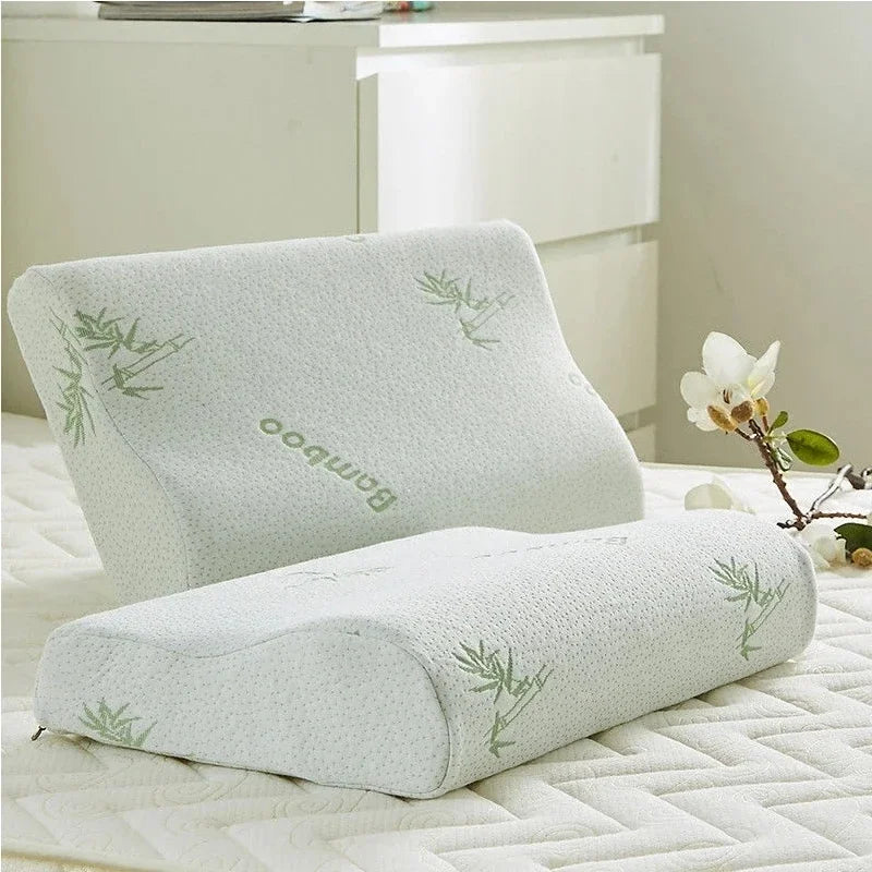 Bamboo Fiber Memory Foam Pillow – Orthopedic Neck & Spine Relief for All Sleepers