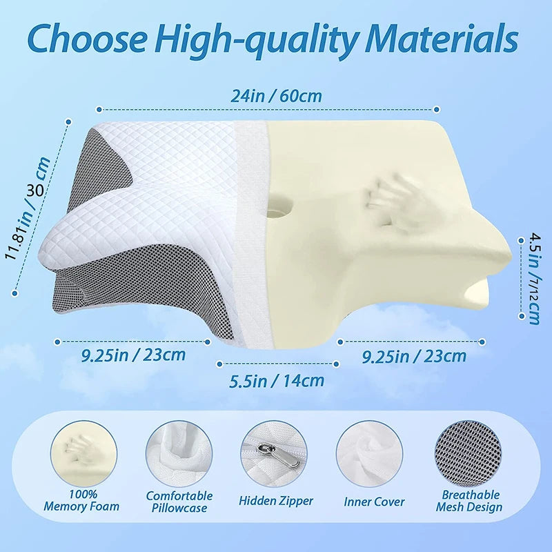 Memory Foam Cervical Pillow – Contour Neck Support