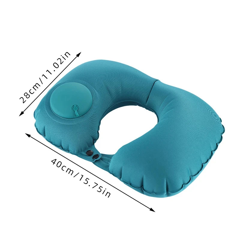 Travel Neck Pillow Inflatable Airplane Pillow U-shaped Cervical Orthopedic Protection Pillow Outdoor Portable Foldable Pillow