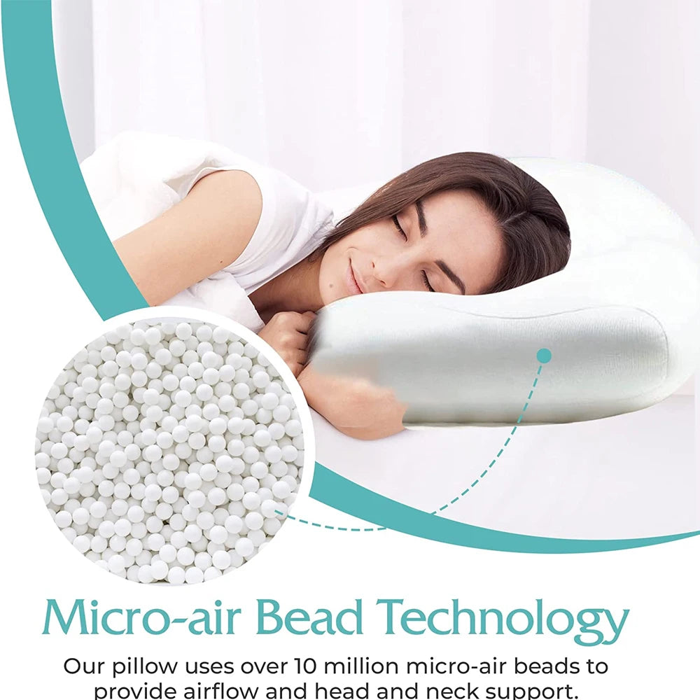 All-Round Egg Sleeper Pillow – Ergonomic Memory Foam Micro Airball Pillow