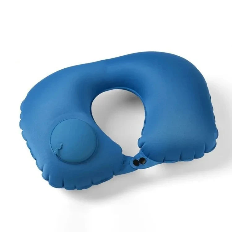 Travel Neck Pillow Inflatable Airplane Pillow U-shaped Cervical Orthopedic Protection Pillow Outdoor Portable Foldable Pillow