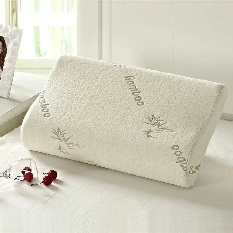 Bamboo Fiber Memory Foam Pillow – Orthopedic Neck & Spine Relief for All Sleepers
