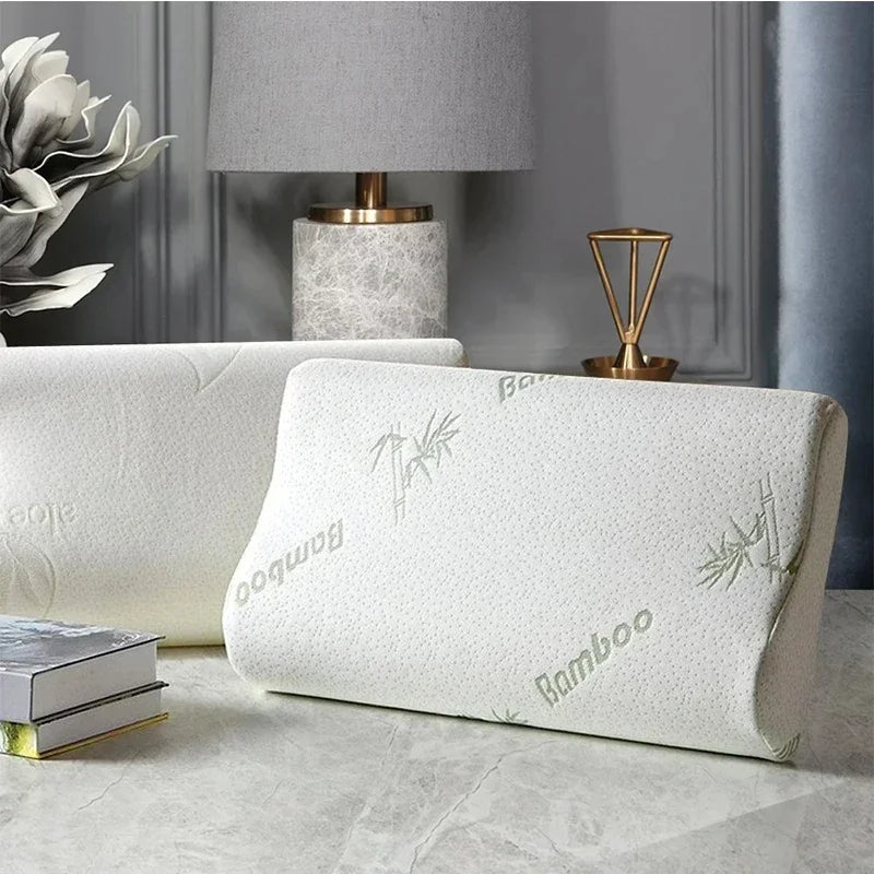 Bamboo Fiber Memory Foam Pillow – Orthopedic Neck & Spine Relief for All Sleepers