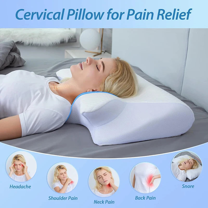 Memory Foam Cervical Pillow – Contour Neck Support